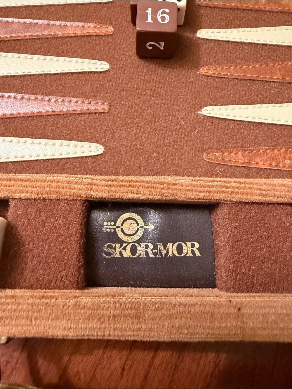 VTG Skor-Mor Backgammon Travel Set Corduroy Case